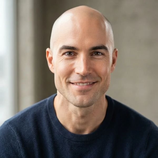 Who usually does best bald with no beard