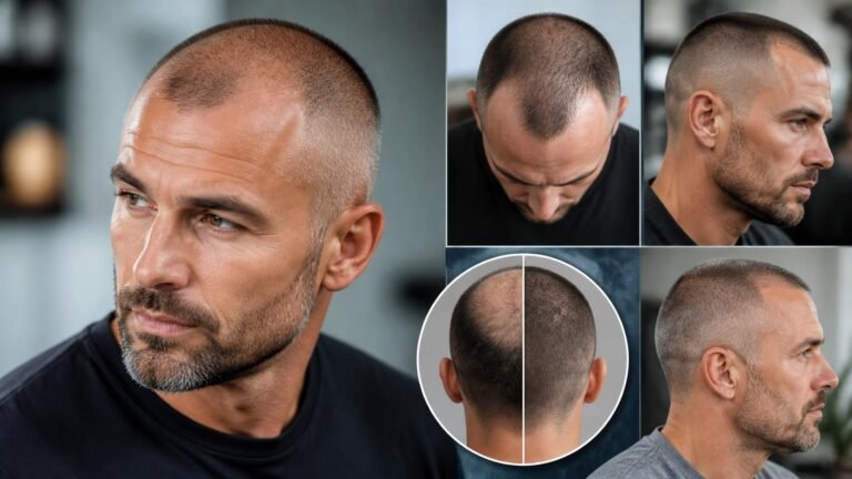 buzz cut for balding men