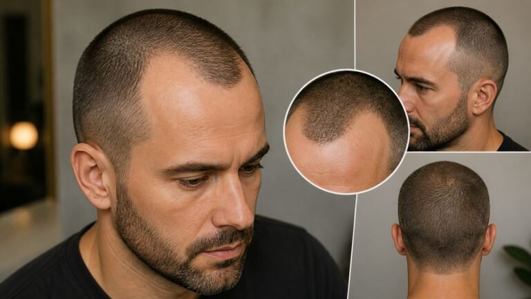 buzz cut with receding hairline